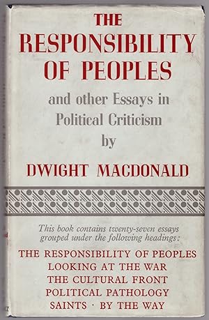 The Responsibility of Peoples and Other Essays in Political Criticism