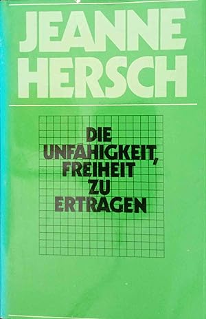 Bild des Verkufers fr Die Unfhigkeit, Freiheit zu ertragen : Aufstze u. Reden. Aus d. Franz. bers. von Reinhard Federmann u. Jrg Peter Walser. zum Verkauf von Logo Books Buch-Antiquariat