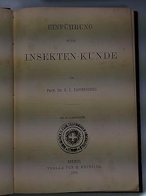 Seller image for Einfhrung in die Insekten-Kunde. for sale by Antiquariat Bookfarm