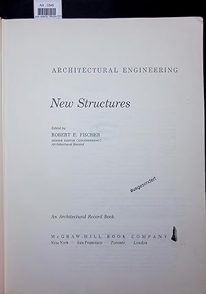 Seller image for New Structures. Architectural Engineering for sale by Antiquariat Bookfarm