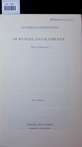 Seller image for IM WANDEL DAS BLEIBENDE. Mein Lebensweg for sale by Antiquariat Bookfarm