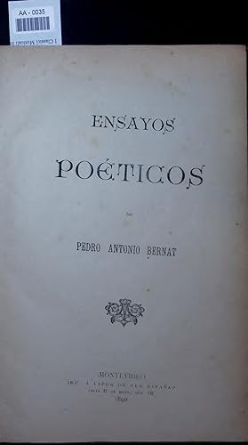 Imagen del vendedor de Ensayos Poeticos. a la venta por Antiquariat Bookfarm