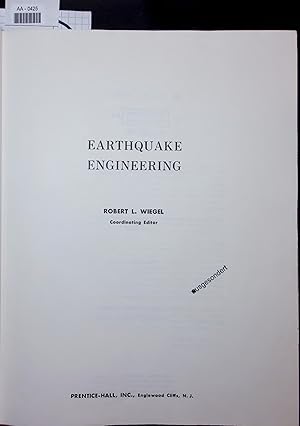 Bild des Verkufers fr EARTHQUAKE ENGINEERING. zum Verkauf von Antiquariat Bookfarm