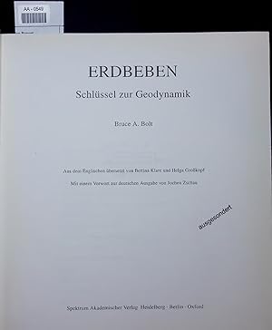 Immagine del venditore per ERDBEBEN Schlssel zur Geodynamik. venduto da Antiquariat Bookfarm