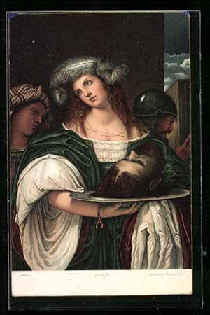 Künstler-Ansichtskarte Stengel, Co. Nr. 29739: Girolamo Romanino: Judith, die junge Frau mit dem ...