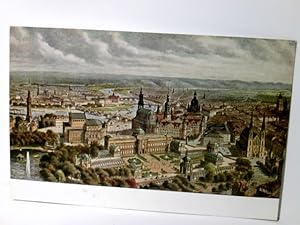 Dresden. Vogelperspektive 1. Alte Ansichtskarte / Postkarte farbig, ungel. um 1905. Panoramablick...