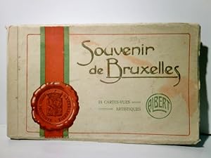 Souvenir de Bruxelles. Cartes - Vues Artistiques. Vorliegend Mappe / Buch mit 24 austrennbaren An...