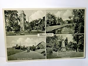 Mauskow / Muszkowo / Polen. Alte, seltene Ansichtskarte / Postkarte s/w, gel. ca 40ger Jahre. 4 A...