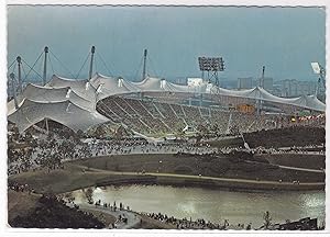 Bild des Verkufers fr AK Stadion Mnchen Munic Olympiastadion Teilansicht zum Verkauf von GAENSAN Versandantiquariat