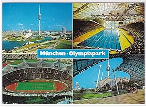 Bild des Verkufers fr AK Stadion Mnchen Munic Olympiagelnde Mehrbildkarte zum Verkauf von GAENSAN Versandantiquariat