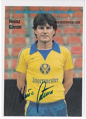 Bild des Verkufers fr Autogrammkarte BTSV Eintracht Braunschweig signiert Autogramm Heinz Gnse zum Verkauf von GAENSAN Versandantiquariat