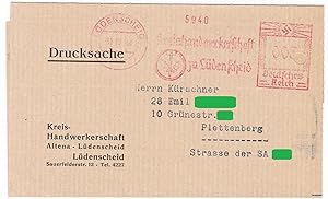 Drucksache Beitragsrechnung 1938 - Kreishandwerkerschaft zu Lüdenscheid - Kreis-Handwerkerschaft ...