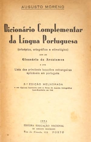 Imagen del vendedor de DICIONRIO COMPLEMENTAR DA LNGUA PORTUGUESA. [6. EDIO] a la venta por Livraria Castro e Silva