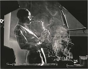 Seller image for Two original oversize photographs of Sonny Stitt by photographer Herman Leonard, 1953 for sale by Royal Books, Inc., ABAA