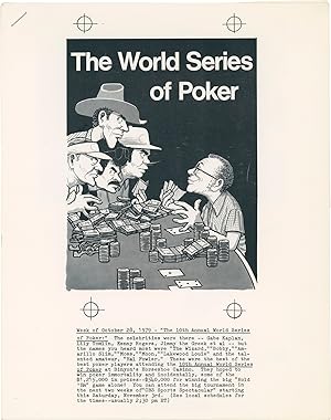 Seller image for CBS Sports Spectacular: The 10th Annual World Series of Poker (Original photograph from the 1979 television special) for sale by Royal Books, Inc., ABAA