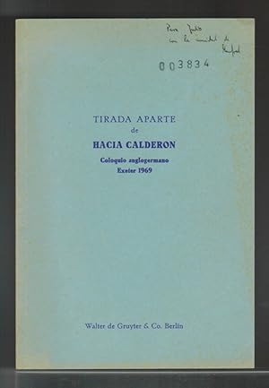 Seller image for Etimilogas calderonianas. Tirada aparte de "Hacia Caldern": Coloquio anglogermano. Exeter, 1969 for sale by La Librera, Iberoamerikan. Buchhandlung