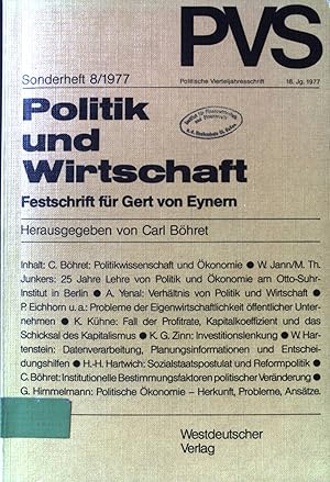 Bild des Verkufers fr Sozialstaatspostulat und Reformpolitik - in: Politik und Wirtschaft : Festschrift fr Gert von Eynern. Politische Vierteljahresschrift / Sonderheft ; 8. zum Verkauf von books4less (Versandantiquariat Petra Gros GmbH & Co. KG)