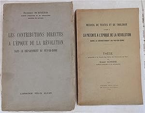 Les Contributions Directes à l'Epoque de la Révolution dans le Département du Puy-de-Dôme + Recue...