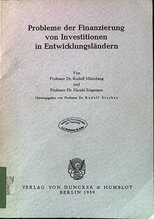 Imagen del vendedor de Probleme der Finanzierung von Investitionen in Entwicklungslndern. Schriften des Vereins fr Socialpolitik, N. F. , Bd. 16. a la venta por books4less (Versandantiquariat Petra Gros GmbH & Co. KG)