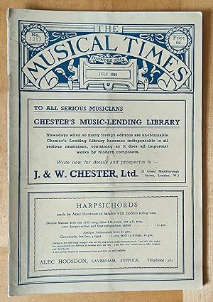 Image du vendeur pour The Musical Times July 1944 No.1217 / Julian Herbage "Shostakovich's Eighth Symphony" / Percy A Scholars "The 'Musical Times' Century" / Obituary: Dame Ethel Smyth April 23, 2858 - May 9, 1944" / W R Anderson"Round About Radio" / Obituary: Sir Henry Coward November 26,1849-June 10, 1944" / The Promenades / Music in the Provinces mis en vente par Shore Books