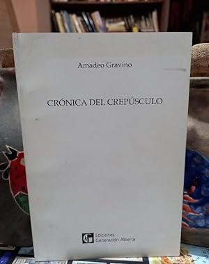 Seller image for Crnica del crepsculo / Firmado y dedicado for sale by Libros de Ultramar Alicante
