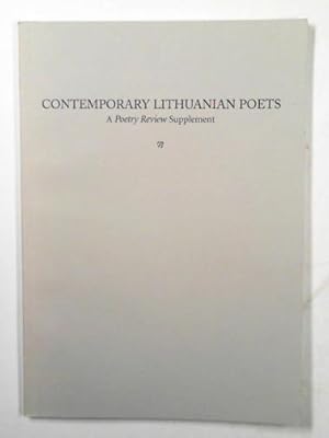 Bild des Verkufers fr Contemporary Lithuanian poets: a poetry review supplement zum Verkauf von Cotswold Internet Books