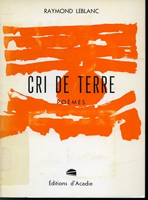 Seller image for Cri de terre (pomes) for sale by Librairie Le Nord