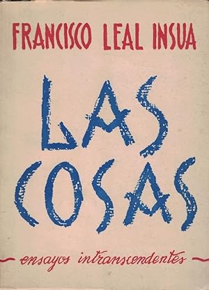 Imagen del vendedor de LAS COSAS. Ensayos intranscendentes a la venta por Librera Torren de Rueda