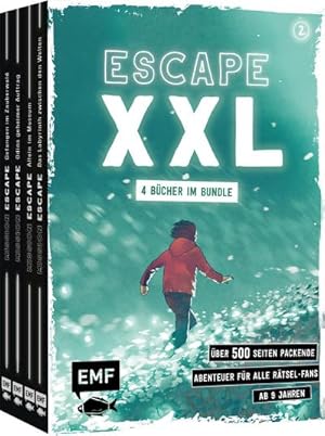 Bild des Verkufers fr Escape XXL - ber 500 Seiten packende Abenteuer fr alle Rtsel-Fans ab 9 Jahren (Band 2) : 4 Bcher im Bundle: Escape Games fr 1 oder mehrere Spieler\*innen - mit ausklappbaren Karten zum Verkauf von Smartbuy