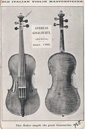 Andrea Gisalberti Italian Violin Maker Antique Postcard