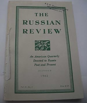 Seller image for The Russian Review: An American Quarterly Devoted to Russia Past and Present, October 1962 for sale by Easy Chair Books