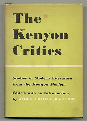 Bild des Verkufers fr The Kenyon Critics: Studies in Modern Literature from the Kenyon Review zum Verkauf von Between the Covers-Rare Books, Inc. ABAA