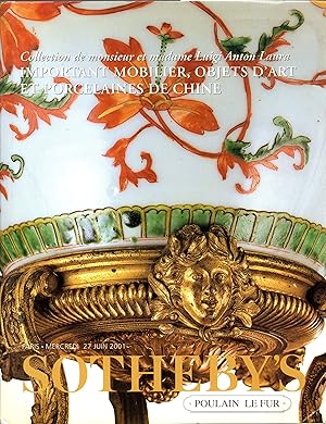 Seller image for Collection de Monsieur et Madame Luigi Anton Laura: Important Mobilier, Objets d'Art et Porcelaines de Chine, Paris, 27 Juin 2001 (Sale PF1001) for sale by Newbury Books