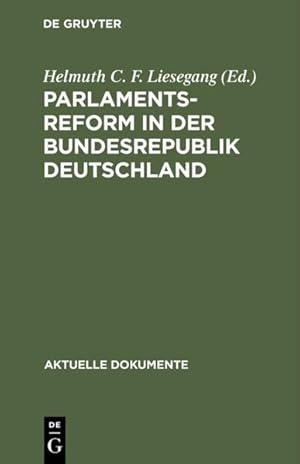 Bild des Verkufers fr Parlamentsreform in der Bundesrepublik Deutschland zum Verkauf von antiquariat rotschildt, Per Jendryschik