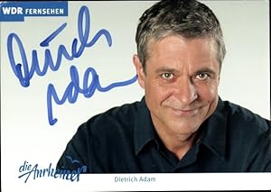 Bild des Verkufers fr Ansichtskarte / Postkarte Schauspieler Dietrich Adam, Portrait, Autogramm, WDR-Fernsehen zum Verkauf von akpool GmbH