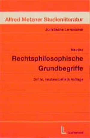 Bild des Verkufers fr Rechtsphilosophische Grundbegriffe zum Verkauf von Berliner Bchertisch eG