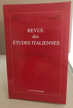 Revue des études italiennes/ juillet-decembre 2003