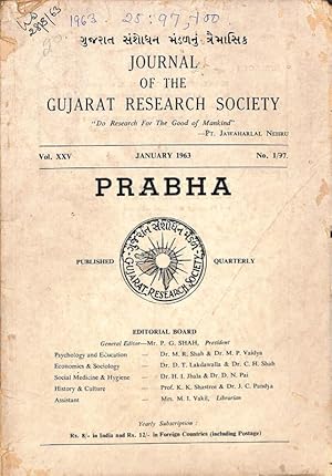 Seller image for Journal of the Gujarat Research Society Vol. XXV No. 1/97 for sale by Majestic Books