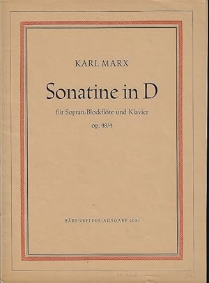 Bild des Verkufers fr Sonatine in D : fr Sopran-Blockflte u. Klavier ; op. 48, 4. Brenreiter 2081 zum Verkauf von Versandantiquariat Sylvia Laue