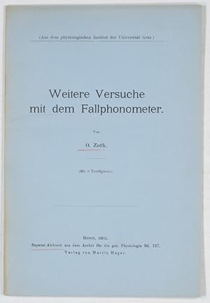 Bild des Verkufers fr Weitere Versuche mit dem Fallphonometer. zum Verkauf von Antiq. F.-D. Shn - Medicusbooks.Com