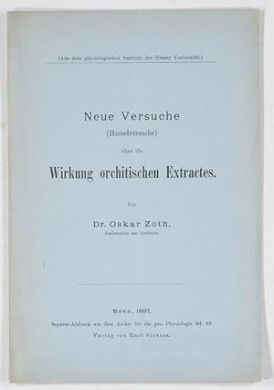 Bild des Verkufers fr Neue Versuche (Hantelversuche) ber die Wirkung orchitischen Extractes. zum Verkauf von Antiq. F.-D. Shn - Medicusbooks.Com