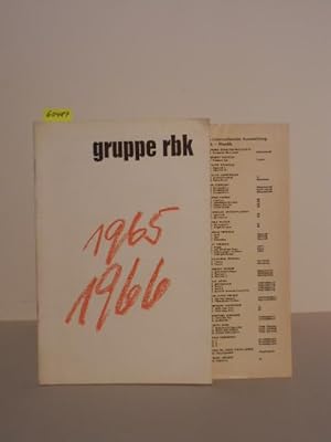 Seller image for gruppe rbk 1965 - 1966. Katalog zur 3. internationalen Ausstellung: Malerei - Grafik - Plastik. for sale by Kunstantiquariat Rolf Brehmer