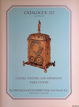 Seller image for Catalogue 325: Clocks, Watches and Important Table Clocks for sale by Klondyke