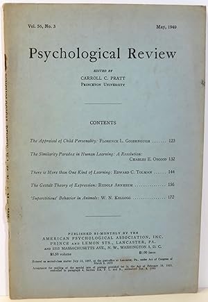 Psychological Review Vol. 56, No. 3 - May 1949