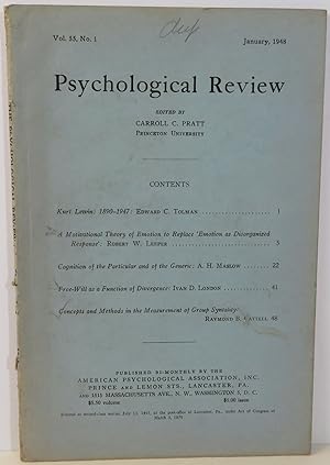 Psychological Review Vol. 55, No. 1 - January 1948