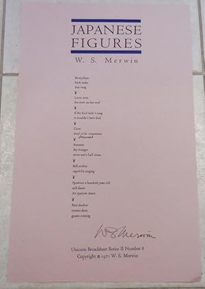 Japanese Figures (Signed Poetry Broadside)