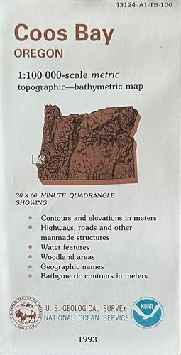 Image du vendeur pour Coos Bay, Oregon 1:100 000-Scale Metric Topographic--Bathymetric Map mis en vente par Mowrey Books and Ephemera