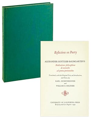 Reflections on Poetry: Alexander Gottlieb Baumgarten's Meditationes philosophicae de nonnullis ad...