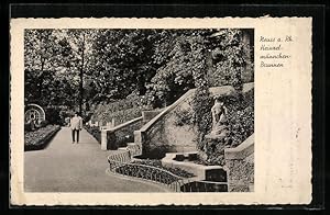 Image du vendeur pour Ansichtskarte Neuss am Rhein, Besucher am Heinzelmnnchen-Brunnen mis en vente par Bartko-Reher