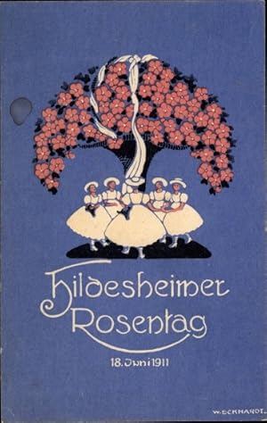 Künstler Ansichtskarte / Postkarte Eckhardt, W., Hildesheim in Niedersachsen, Rosentag 18. Juni 1911